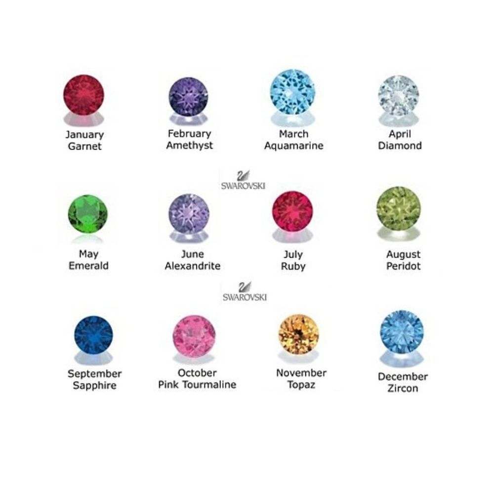 Swarovski Birthstone Silver Plated Stud Earrings